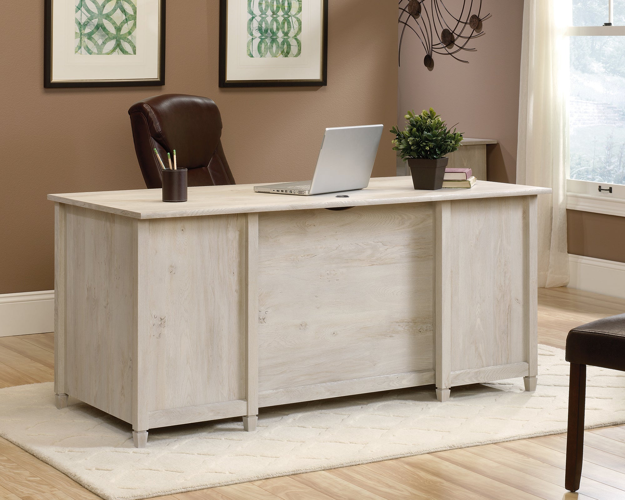 Edge Water  Executive Desk Chalked Chestnut