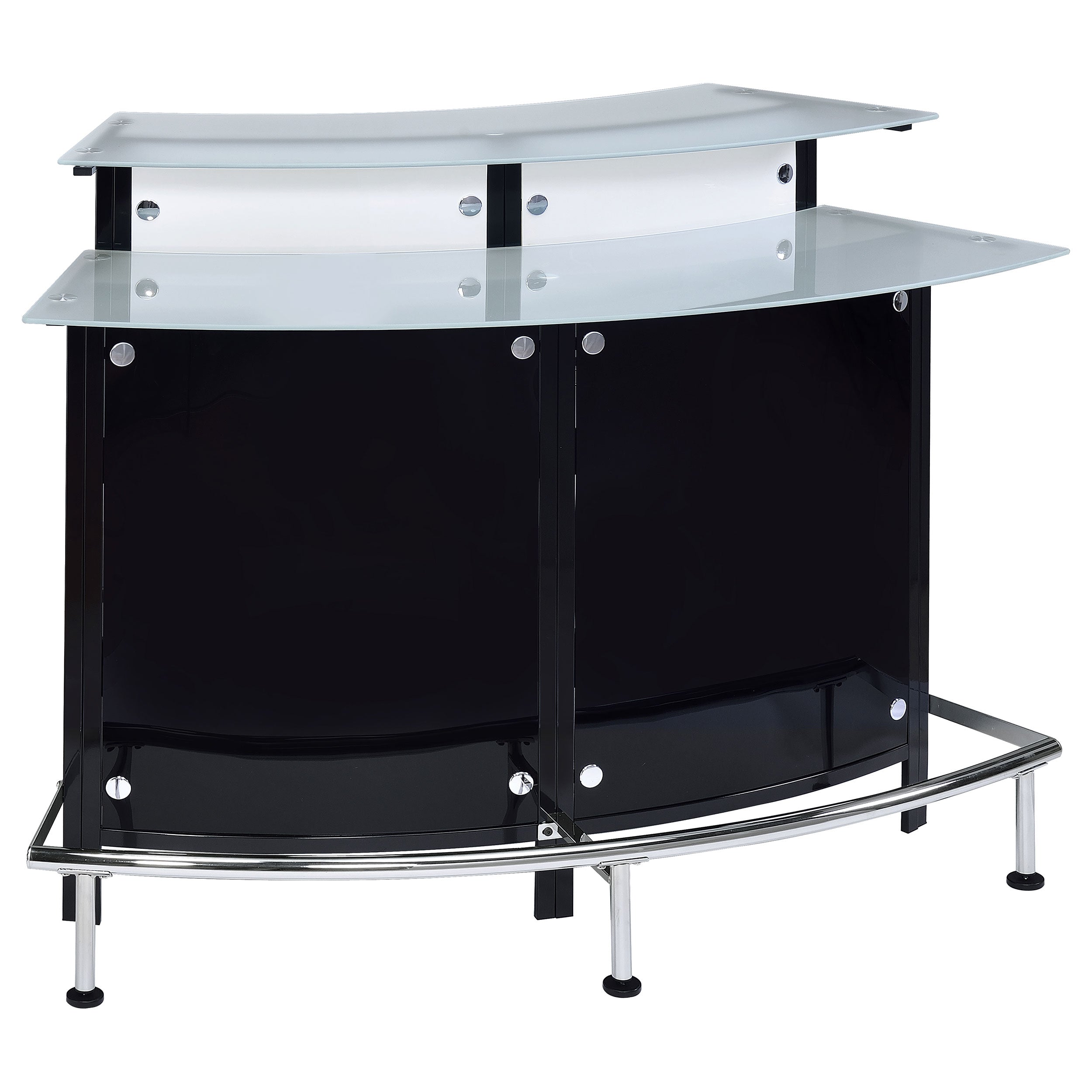 Coaster Keystone Glass Top Bar Unit Black Default Title