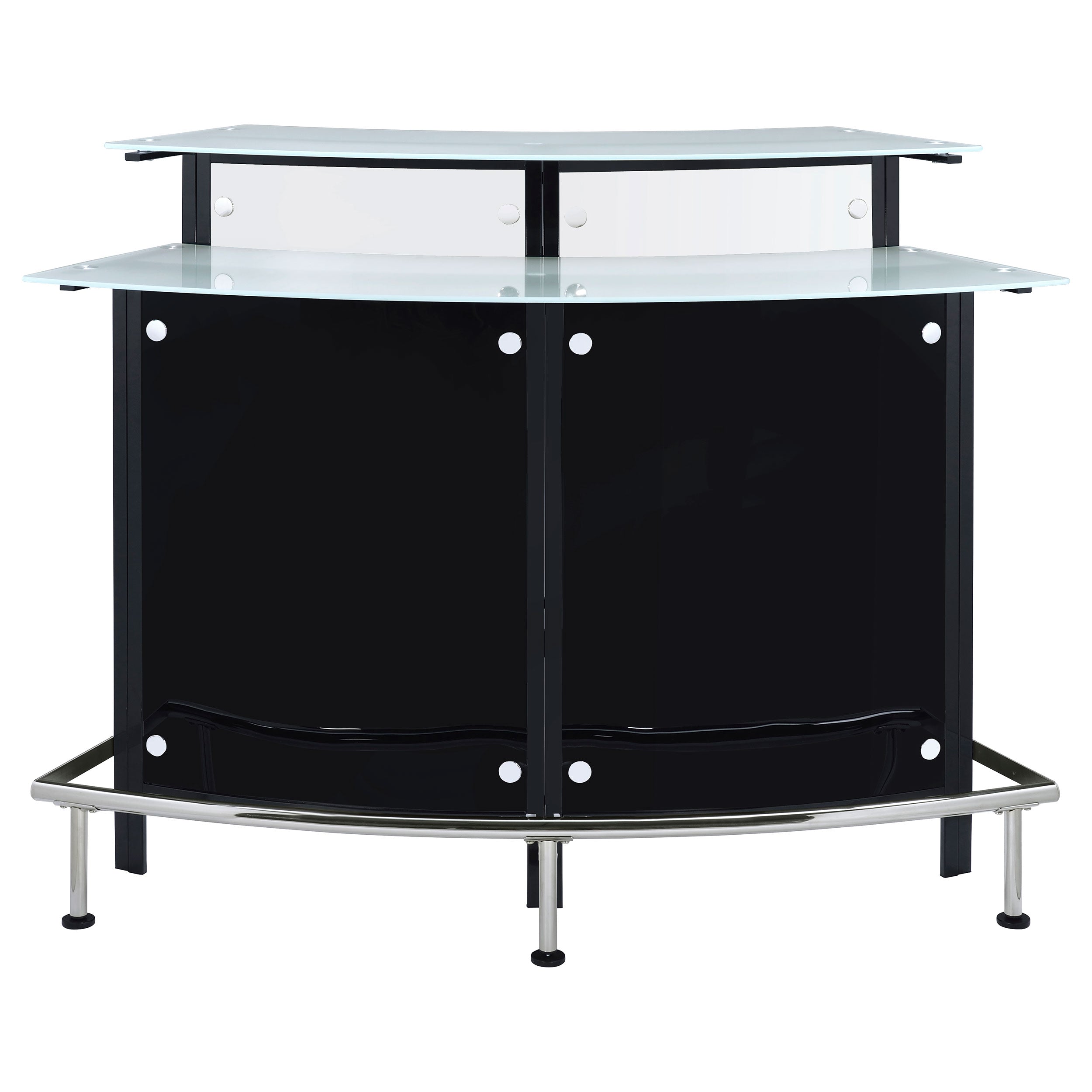 Coaster Keystone Glass Top Bar Unit Black Default Title