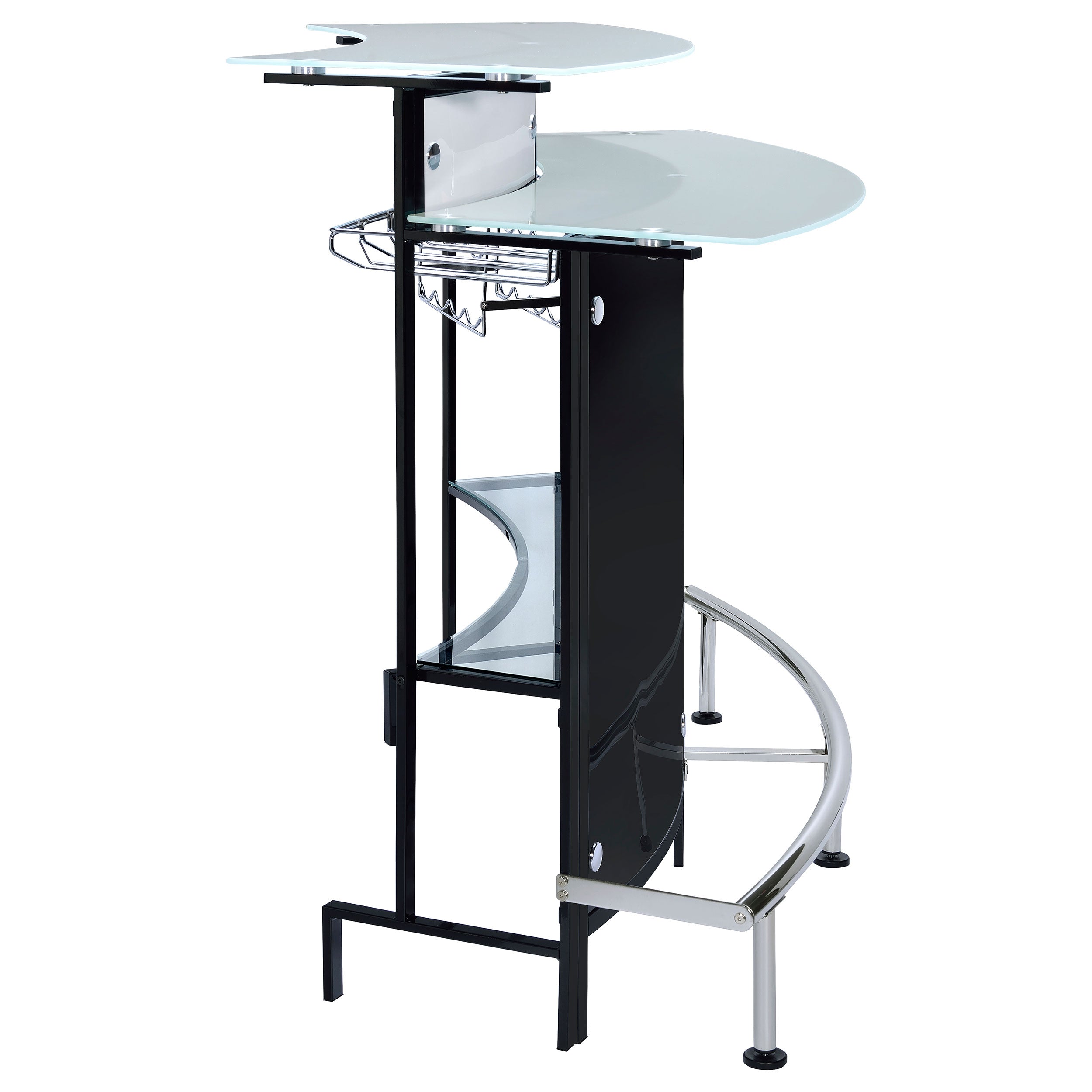 Coaster Keystone Glass Top Bar Unit Black Default Title