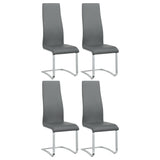 Coaster Montclair High Back Dining Chairs Black and Chrome (Set of 4) Grey