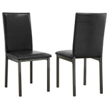 Coaster Garza Upholstered Dining Chairs Black (Set of 2) Default Title