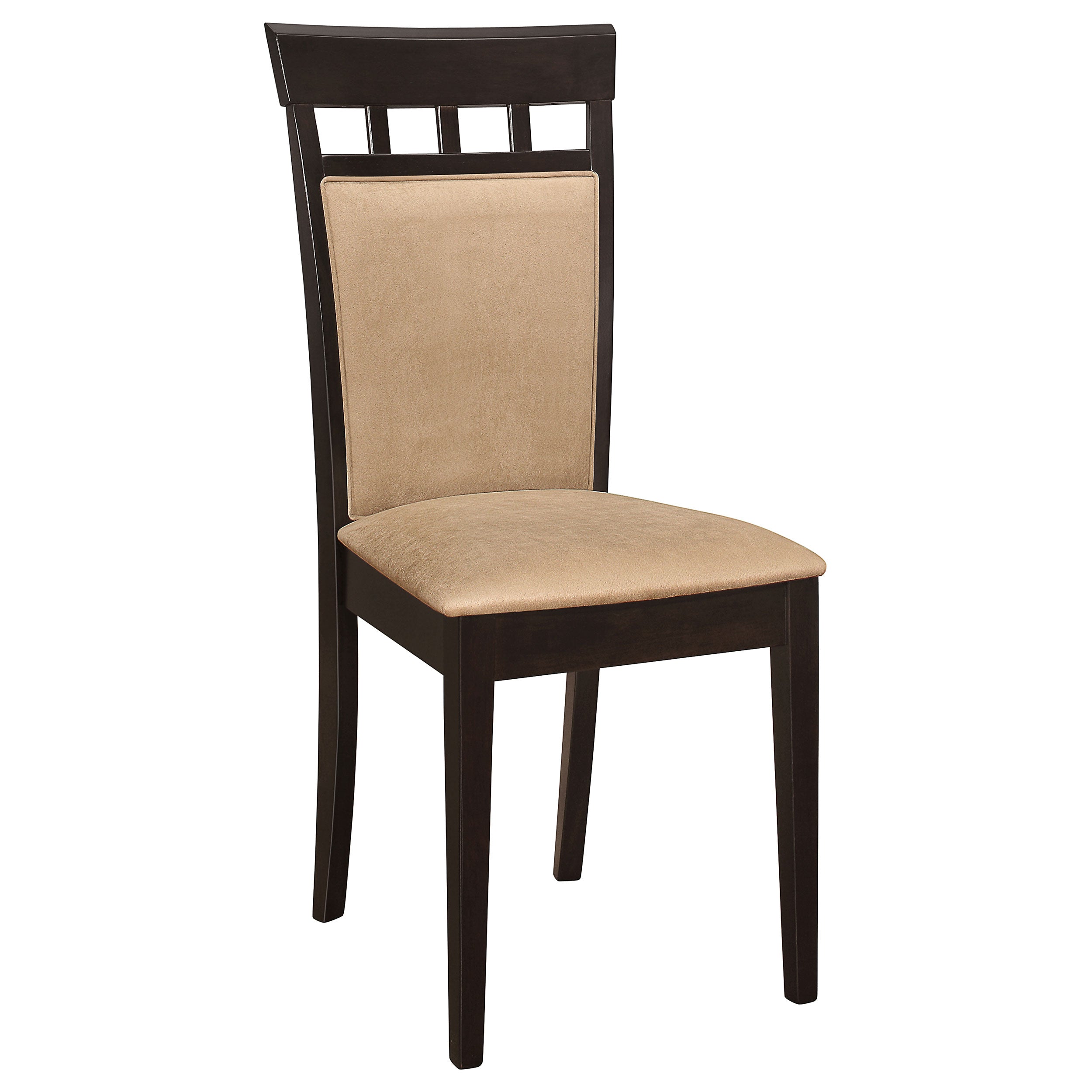 Coaster Gabriel Upholstered Side Chairs Cappuccino and Tan (Set of 2) Default Title