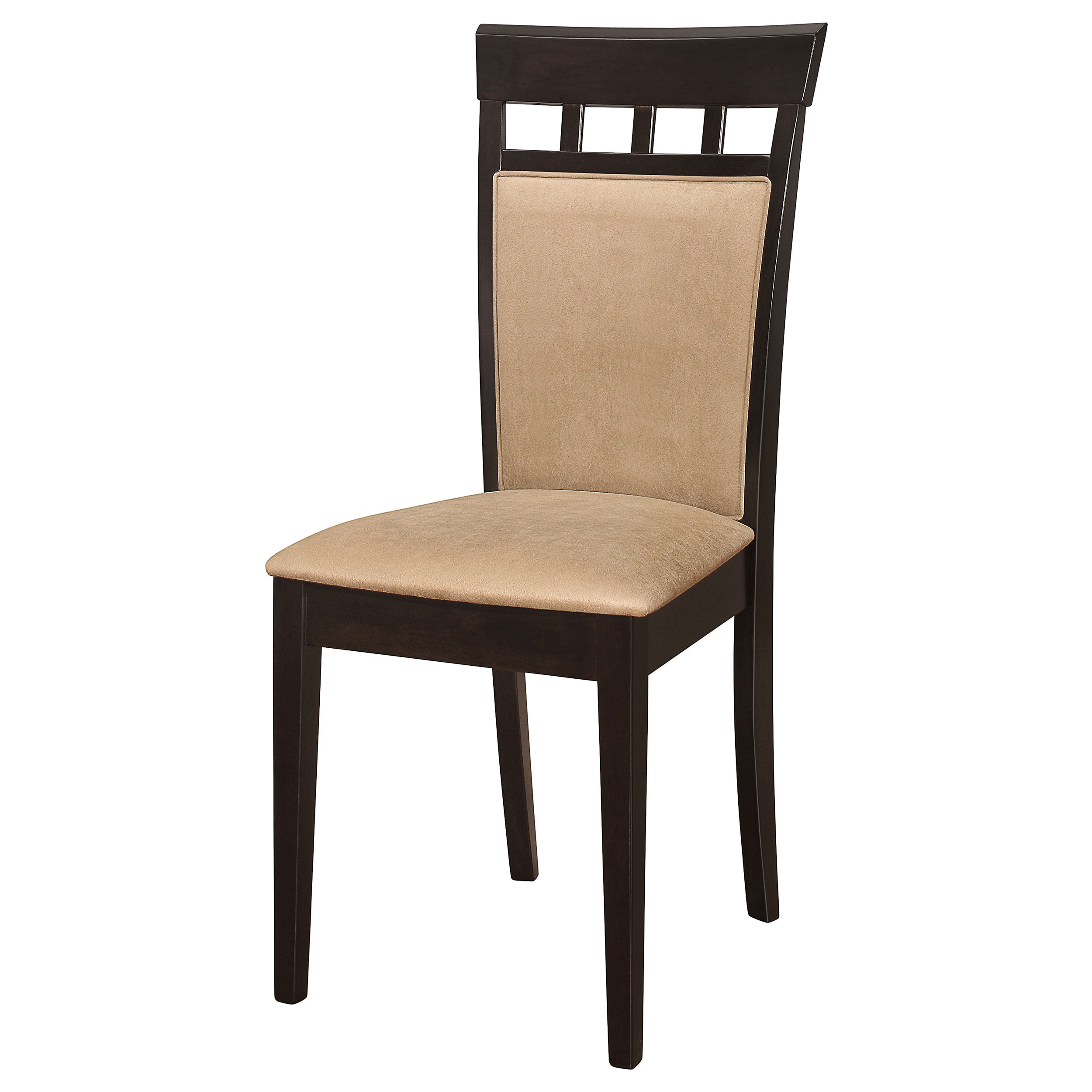 Coaster Gabriel Upholstered Side Chairs Cappuccino and Tan (Set of 2) Default Title