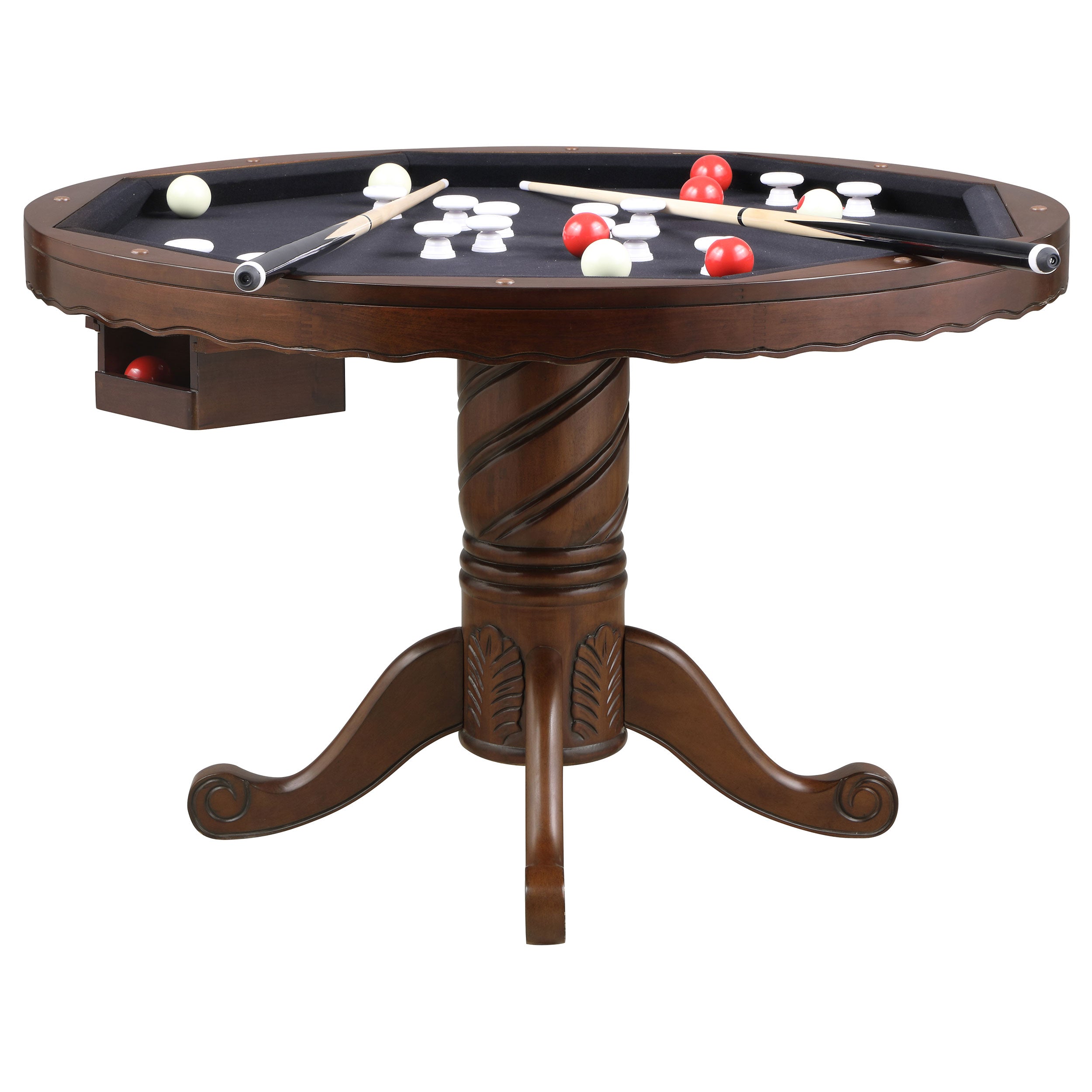 Coaster Turk Game Table Set Tobacco and Black Default Title