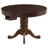 Coaster Turk 3-in-1 Round Pedestal Game Table Tobacco Default Title