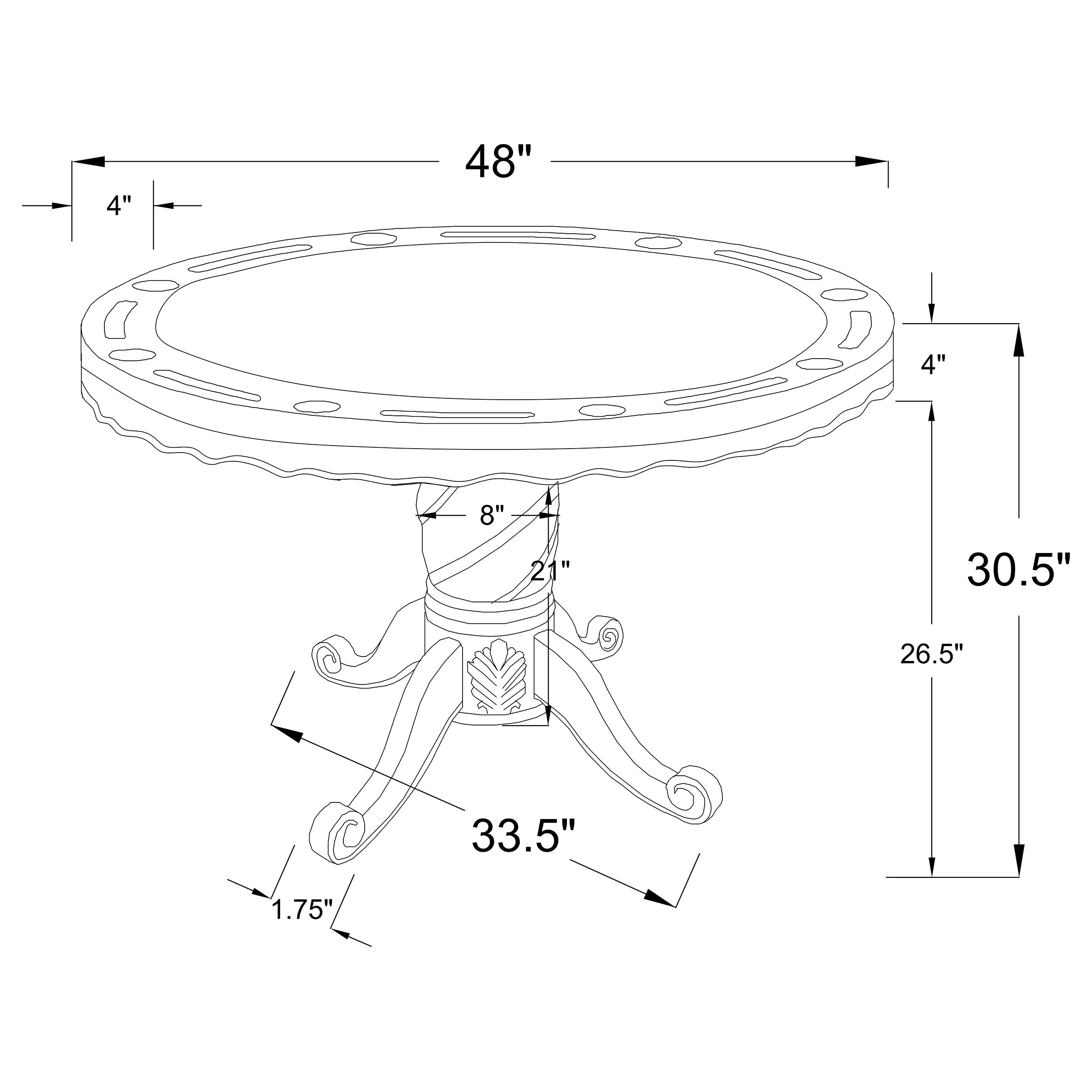 Coaster Turk 3-in-1 Round Pedestal Game Table Tobacco Default Title