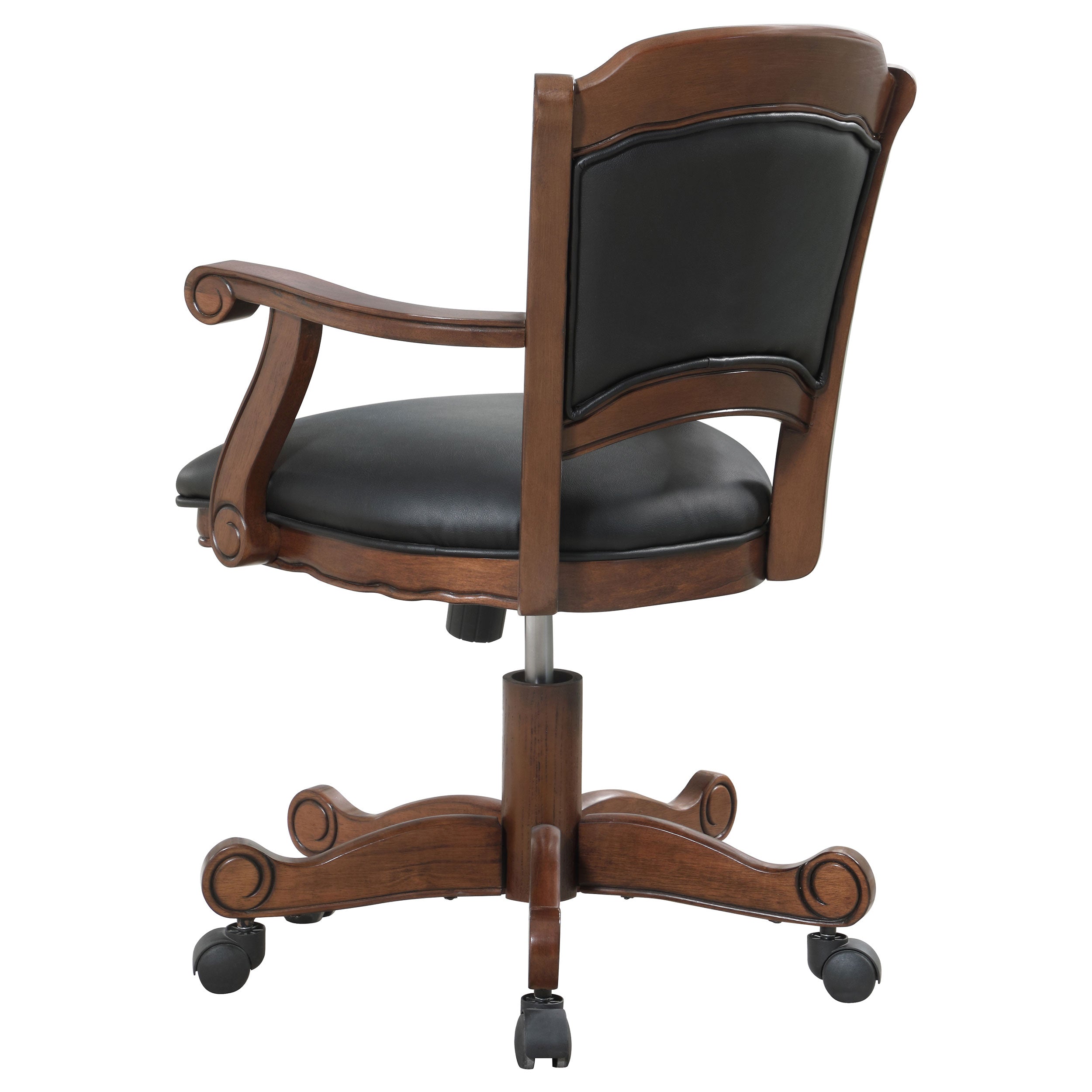 Coaster Turk Game Chair with Casters Black and Tobacco Default Title