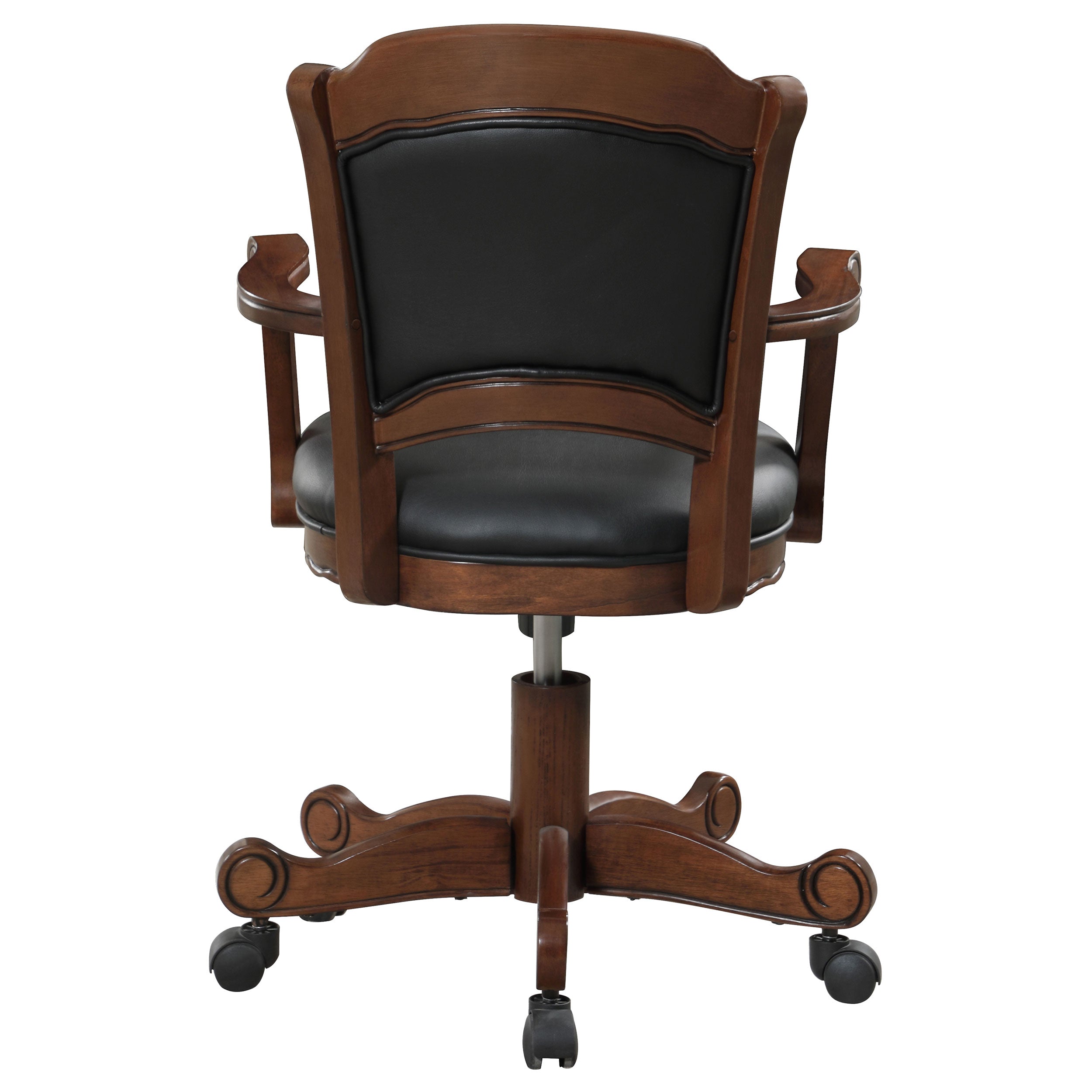 Coaster Turk Game Chair with Casters Black and Tobacco Default Title