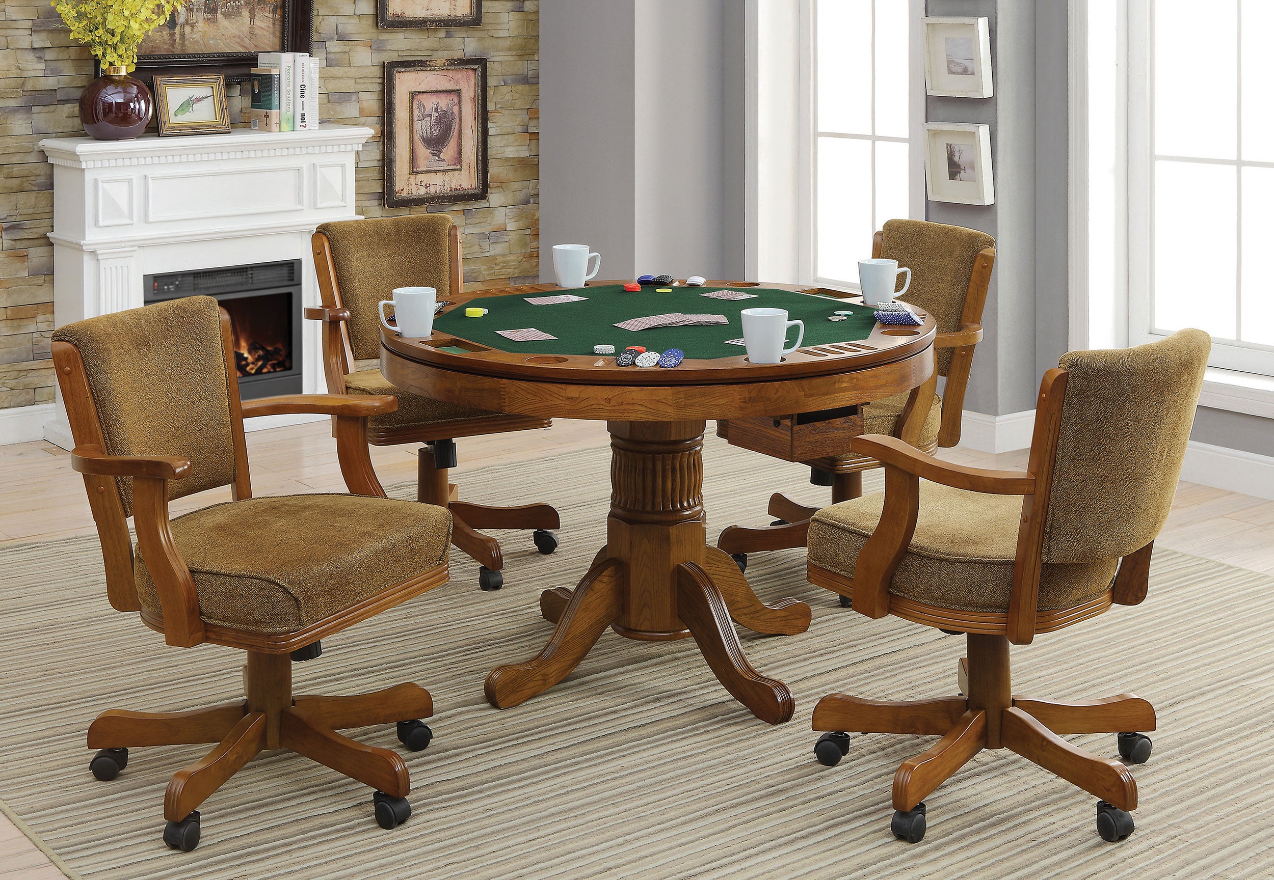 Coaster Mitchell 3-in-1 Game Table Amber Default Title