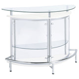 Coaster Amarillo 2-tier Bar Unit White and Chrome White