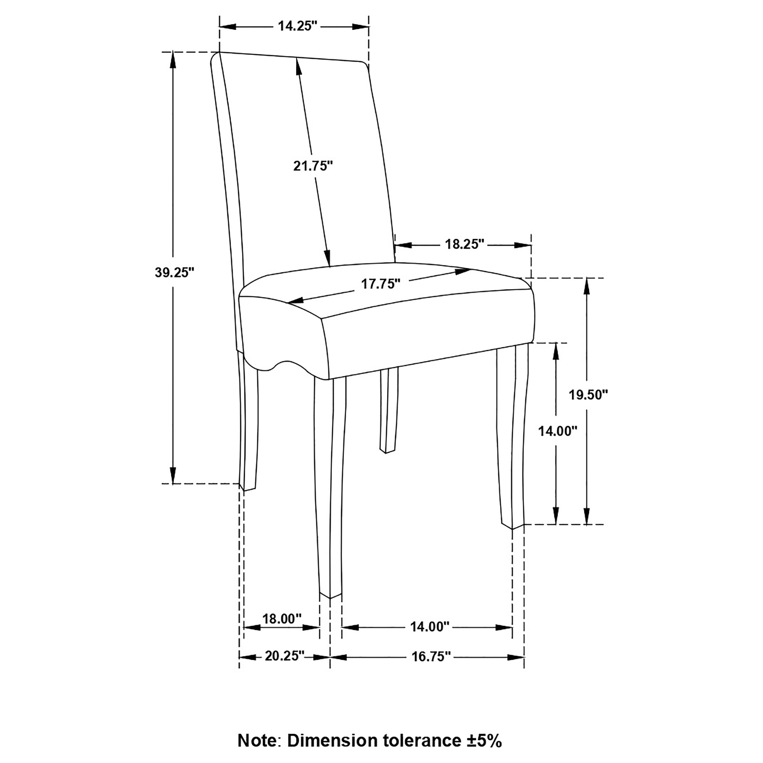 Coaster Stanton Upholstered Side Chairs Grey (Set of 2) Default Title