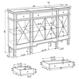 Coaster Aconitum 4-door Wine Cabinet Clear Mirror Default Title