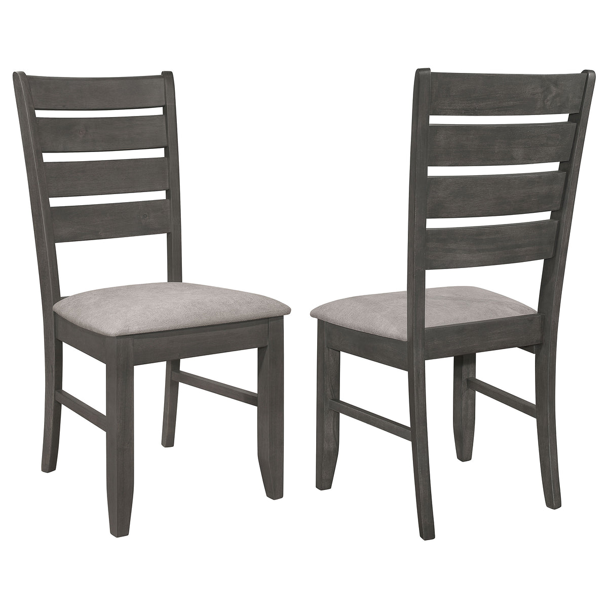 Coaster Dalila Ladder Back Side Chair (Set of 2) Grey and Dark Grey Default Title