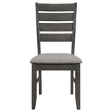 Coaster Dalila Ladder Back Side Chair (Set of 2) Grey and Dark Grey Default Title