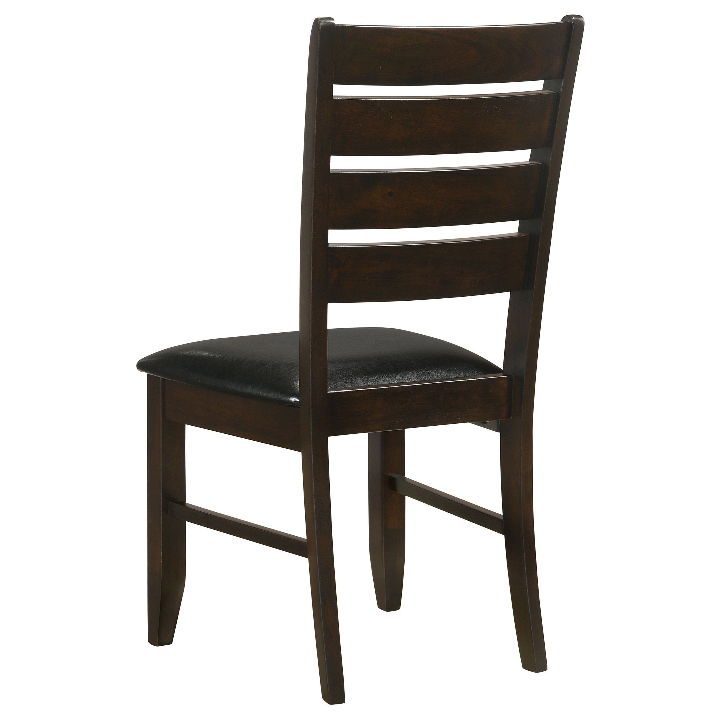 Coaster Dalila Ladder Back Side Chairs Cappuccino and Black (Set of 2) Default Title