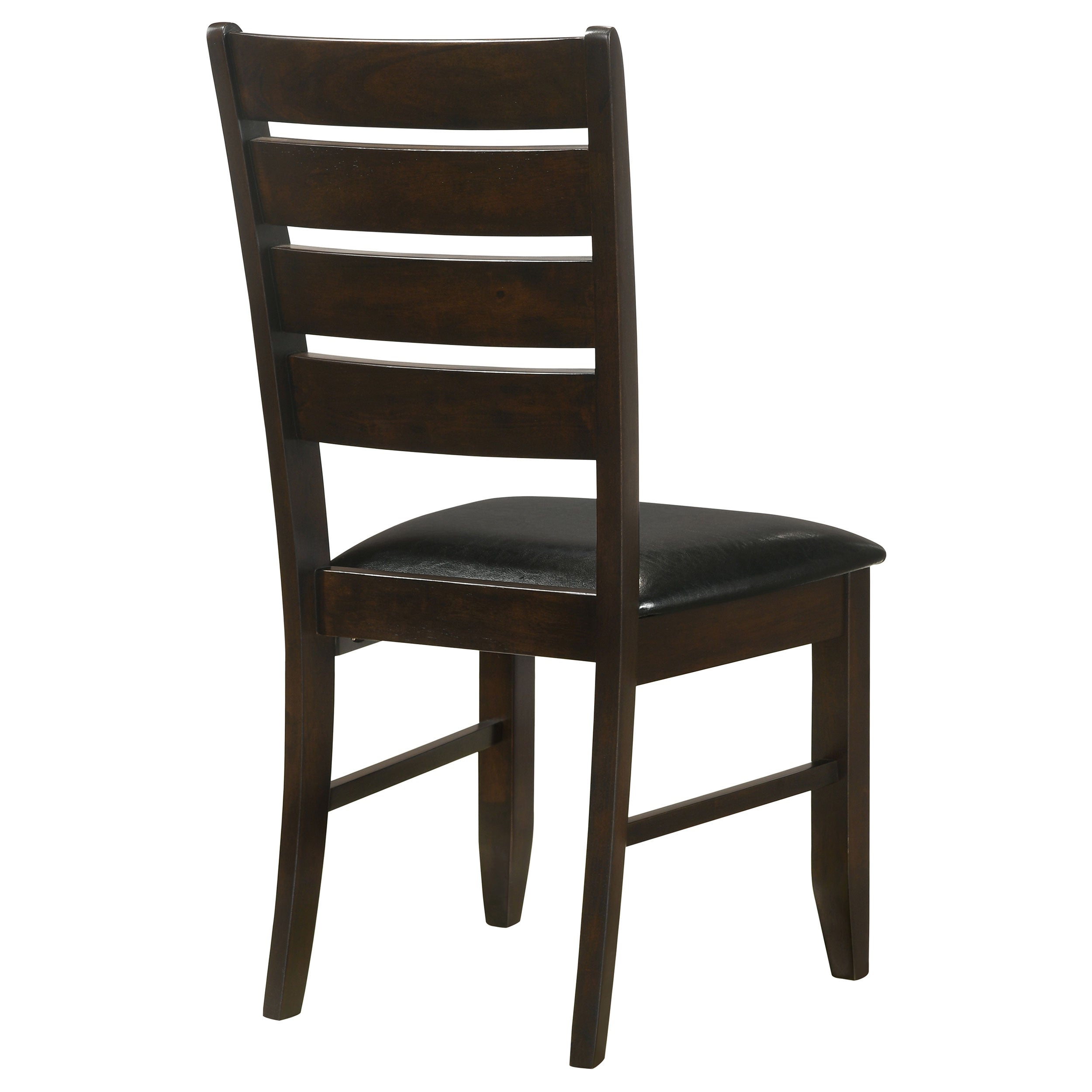 Coaster Dalila Ladder Back Side Chairs Cappuccino and Black (Set of 2) Default Title