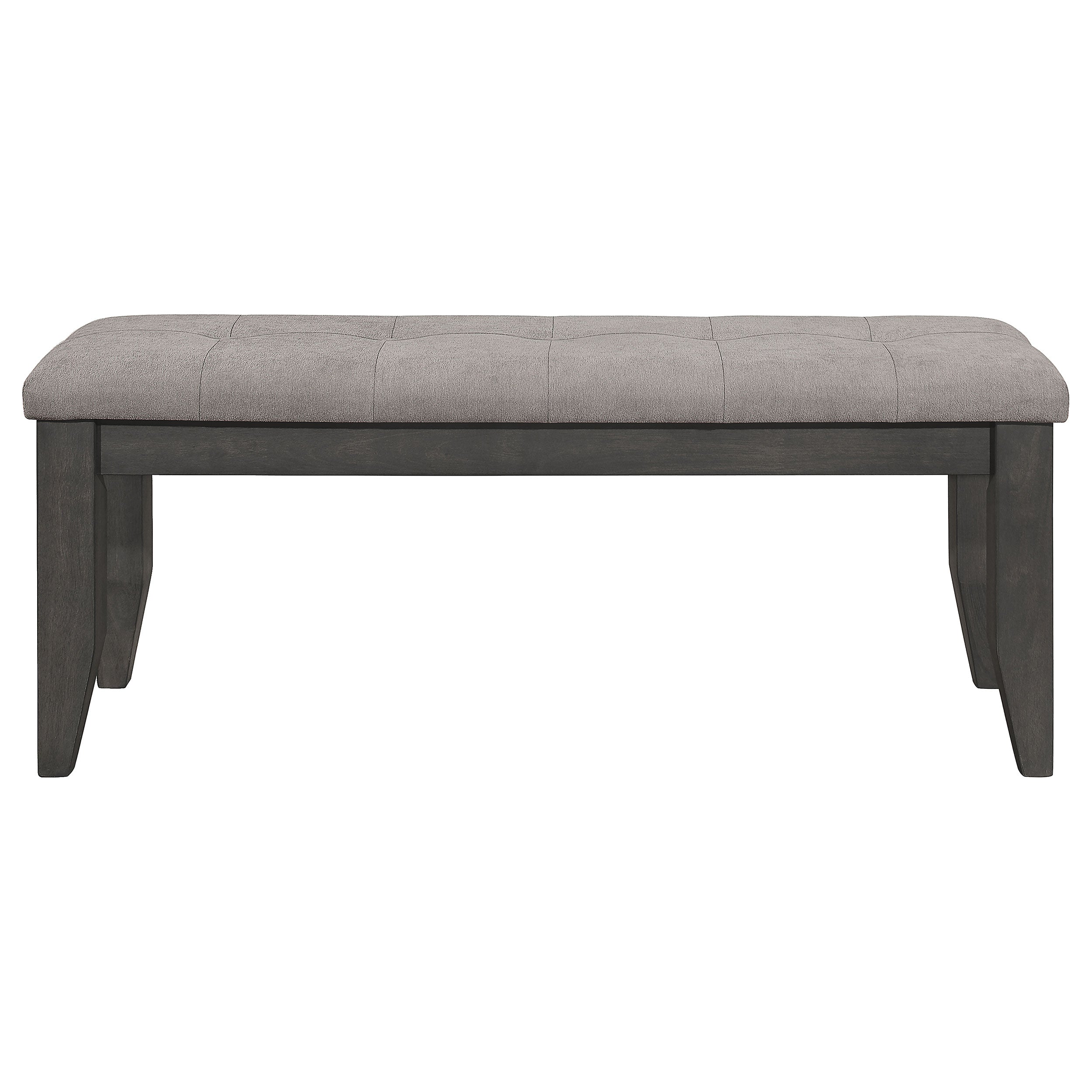 Coaster Dalila Padded Cushion Bench Grey and Dark Grey Default Title