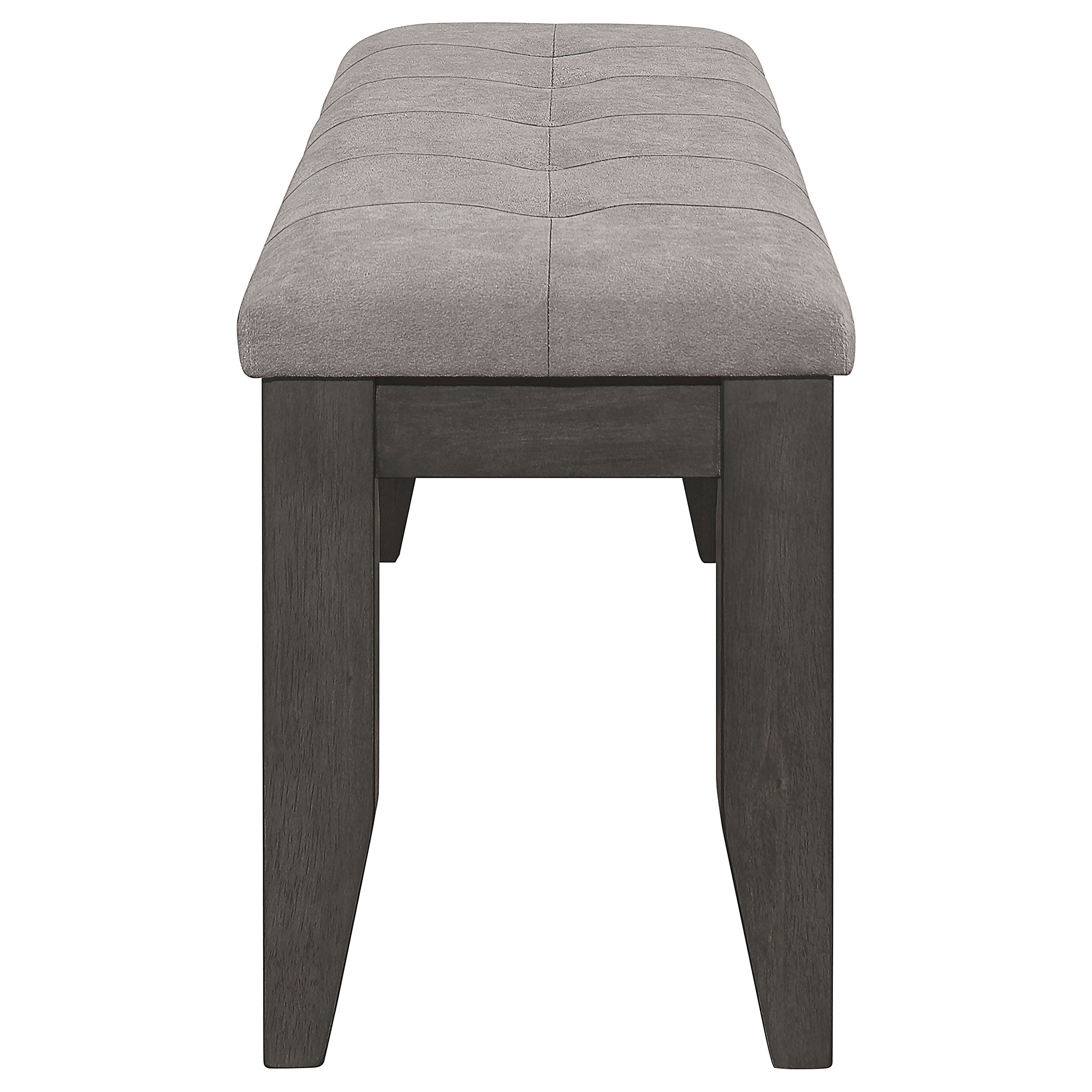 Coaster Dalila Padded Cushion Bench Grey and Dark Grey Default Title