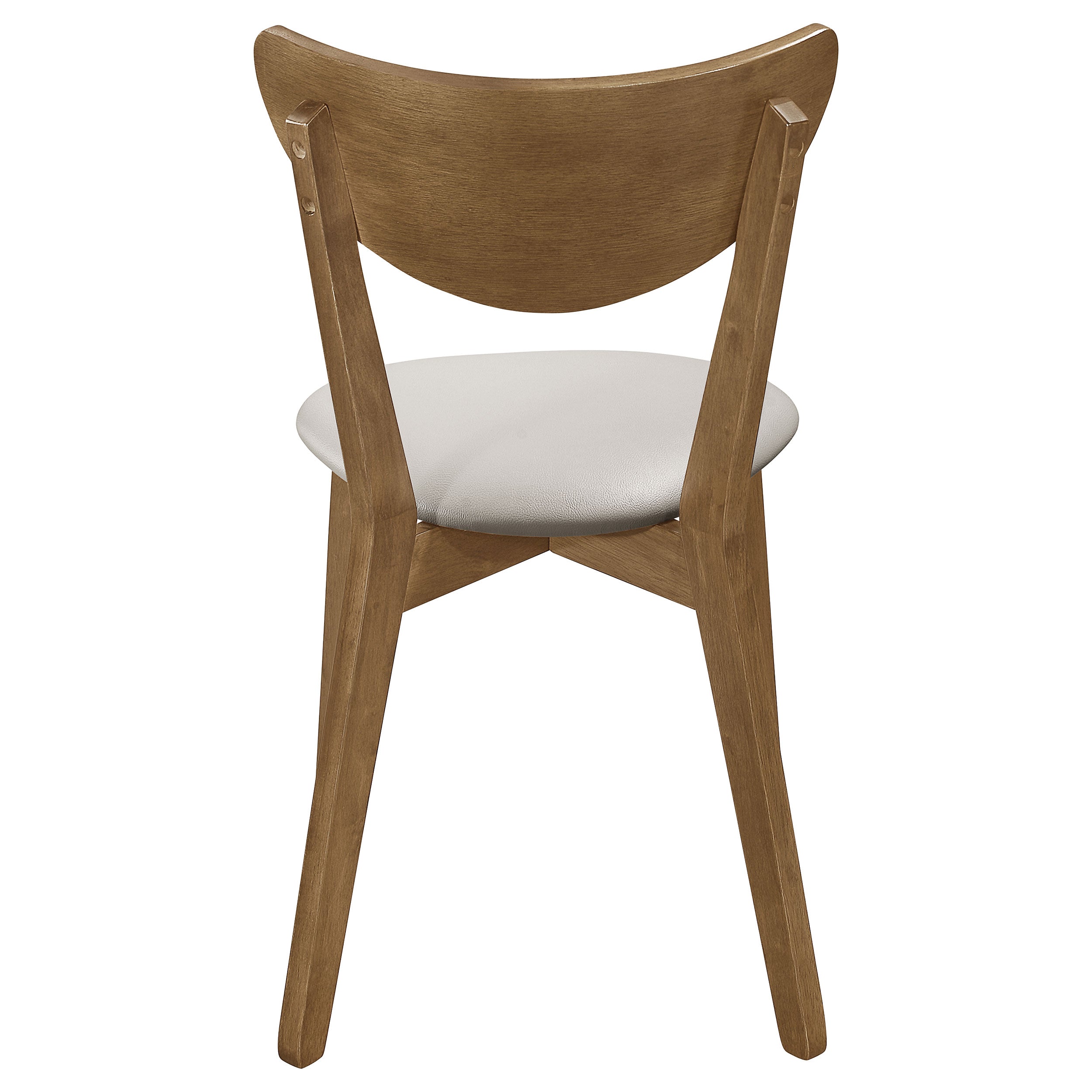 Coaster Kersey Dining Side Chairs with Curved Backs Beige and Chestnut (Set of 2) Default Title