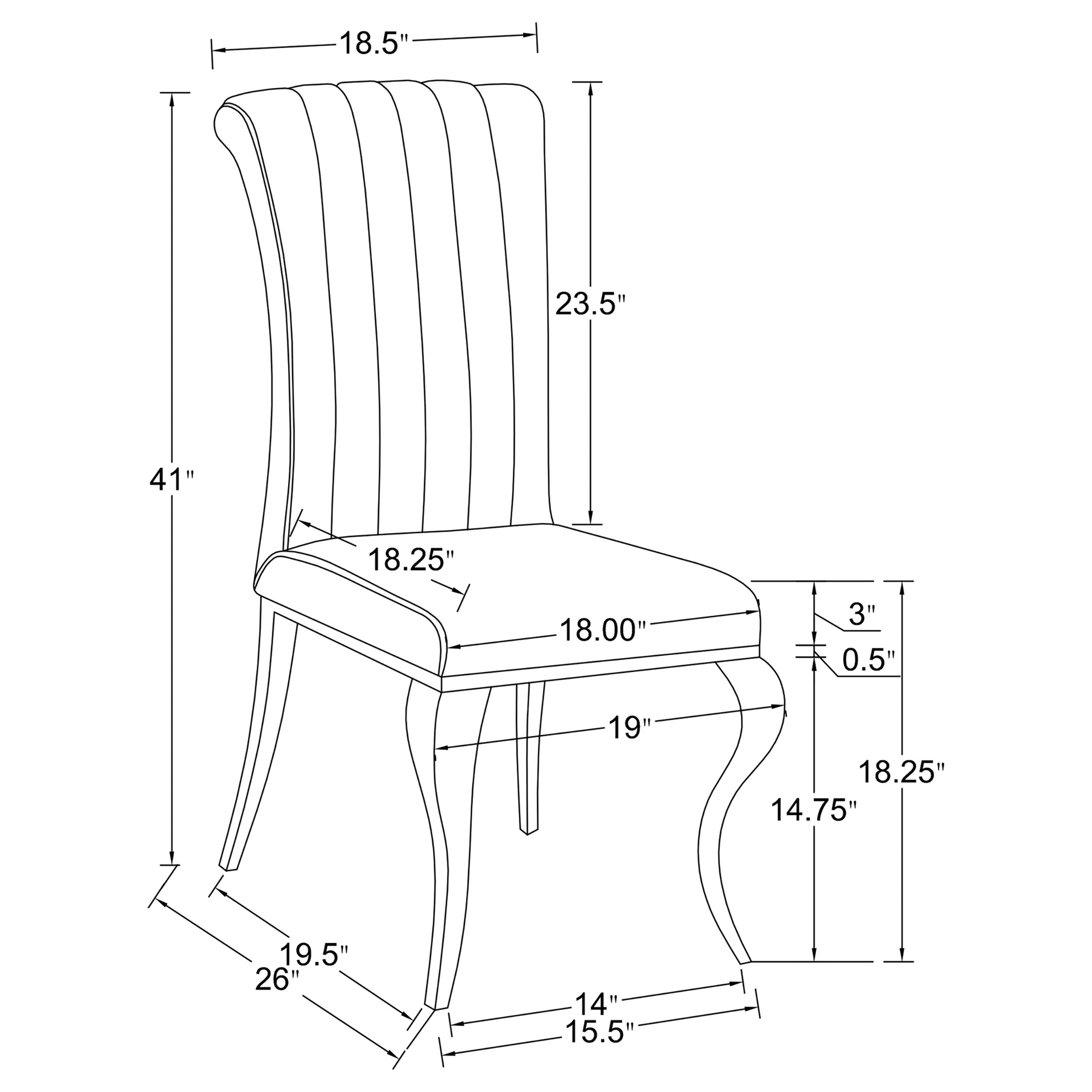 Coaster Betty Upholstered Side Chairs Black and Chrome (Set of 4) Default Title