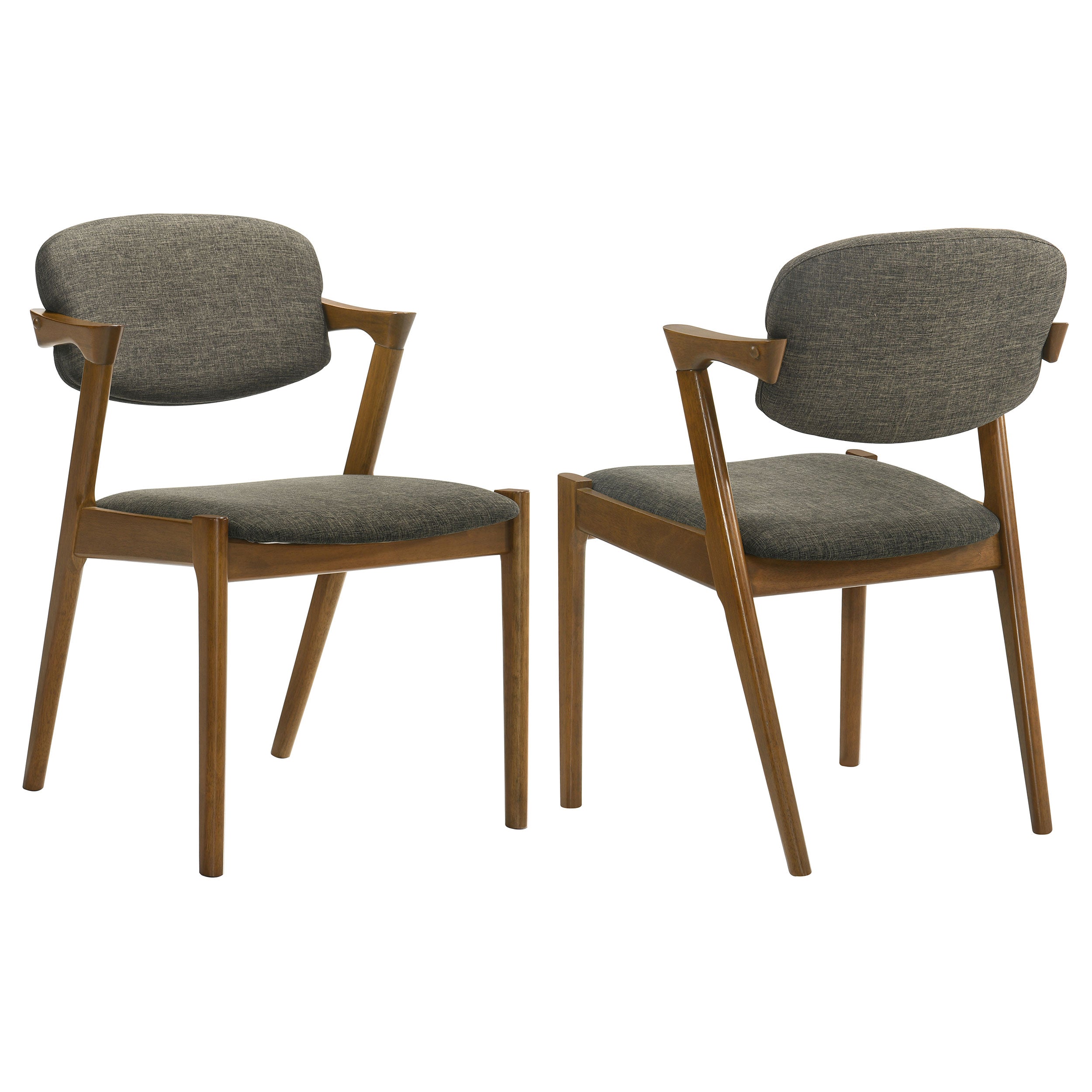 Coaster Malone Dining Side Chairs Brown and Dark Walnut (Set of 2) Default Title