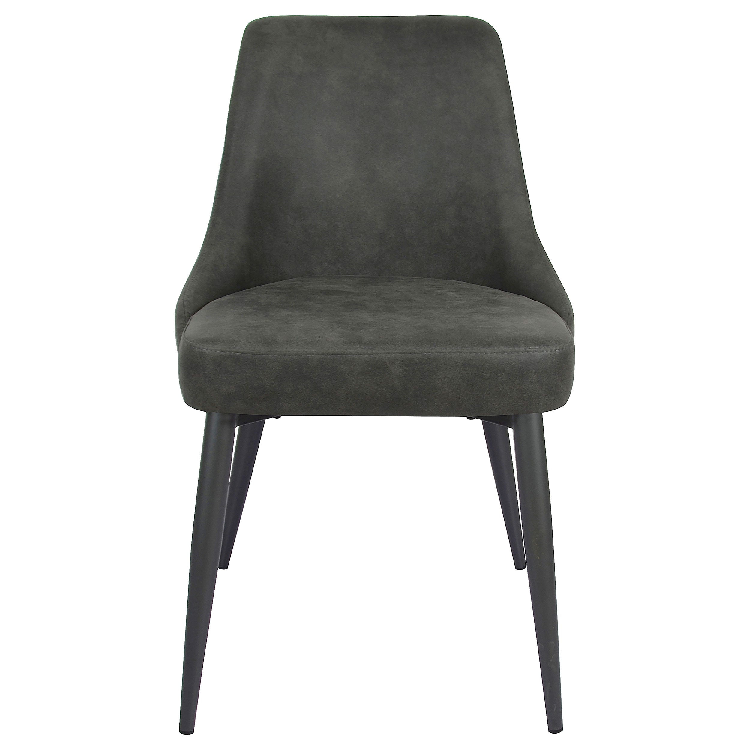 Coaster Cosmo Upholstered Curved Back Side Chairs (Set of 2) Dark Grey