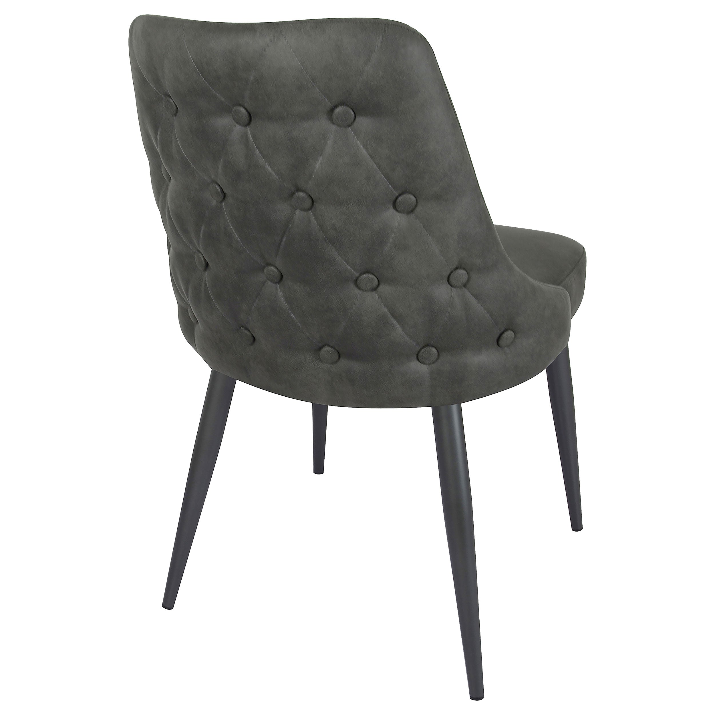 Coaster Cosmo Upholstered Curved Back Side Chairs (Set of 2) Dark Grey