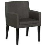 Coaster Catherine Upholstered Dining Arm Chair Charcoal Grey and Black (Set of 2) Default Title