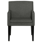 Coaster Catherine Upholstered Dining Arm Chair Charcoal Grey and Black (Set of 2) Default Title