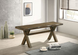 Coaster Alston X-shaped Dining Bench Knotty Nutmeg Default Title