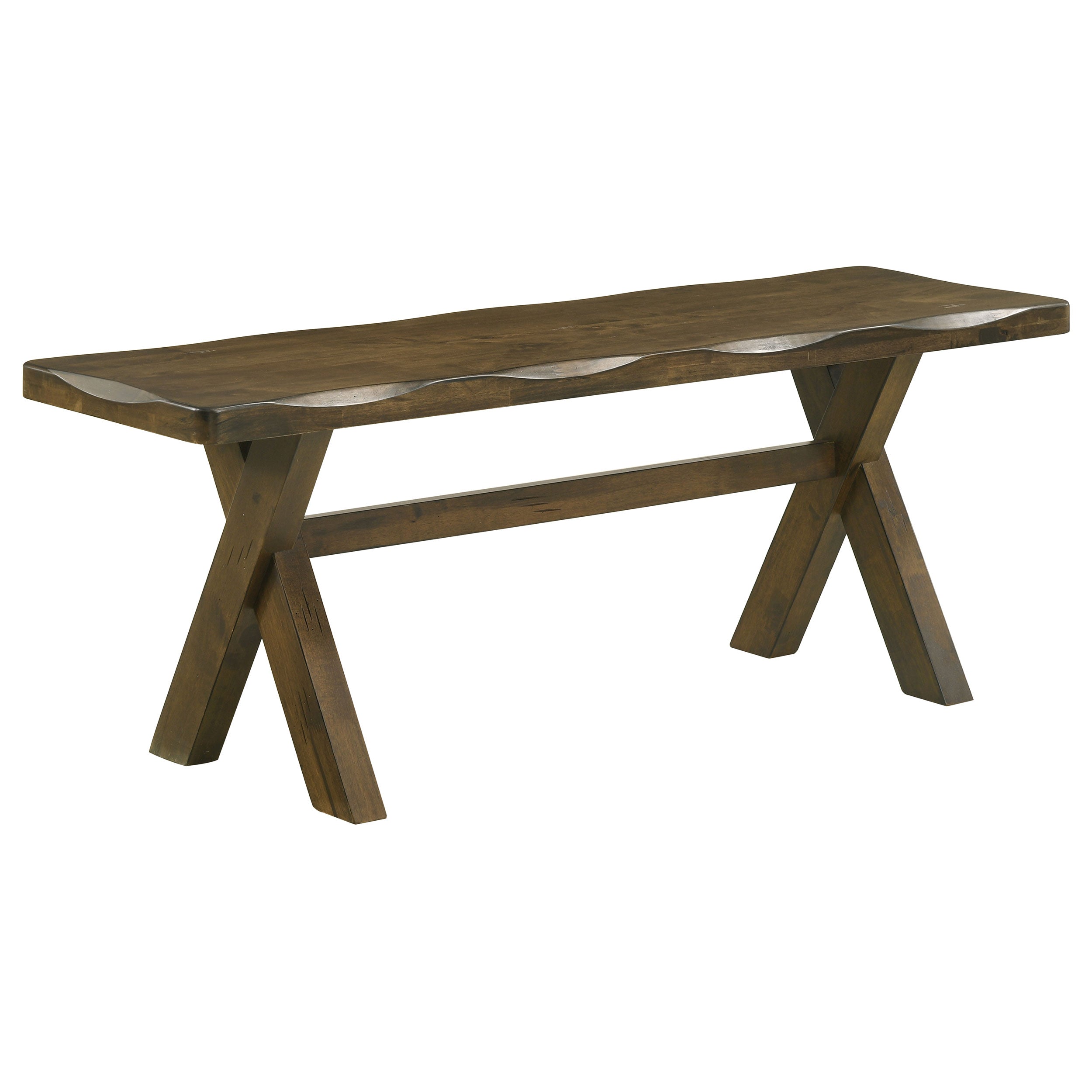 Coaster Alston X-shaped Dining Bench Knotty Nutmeg Default Title