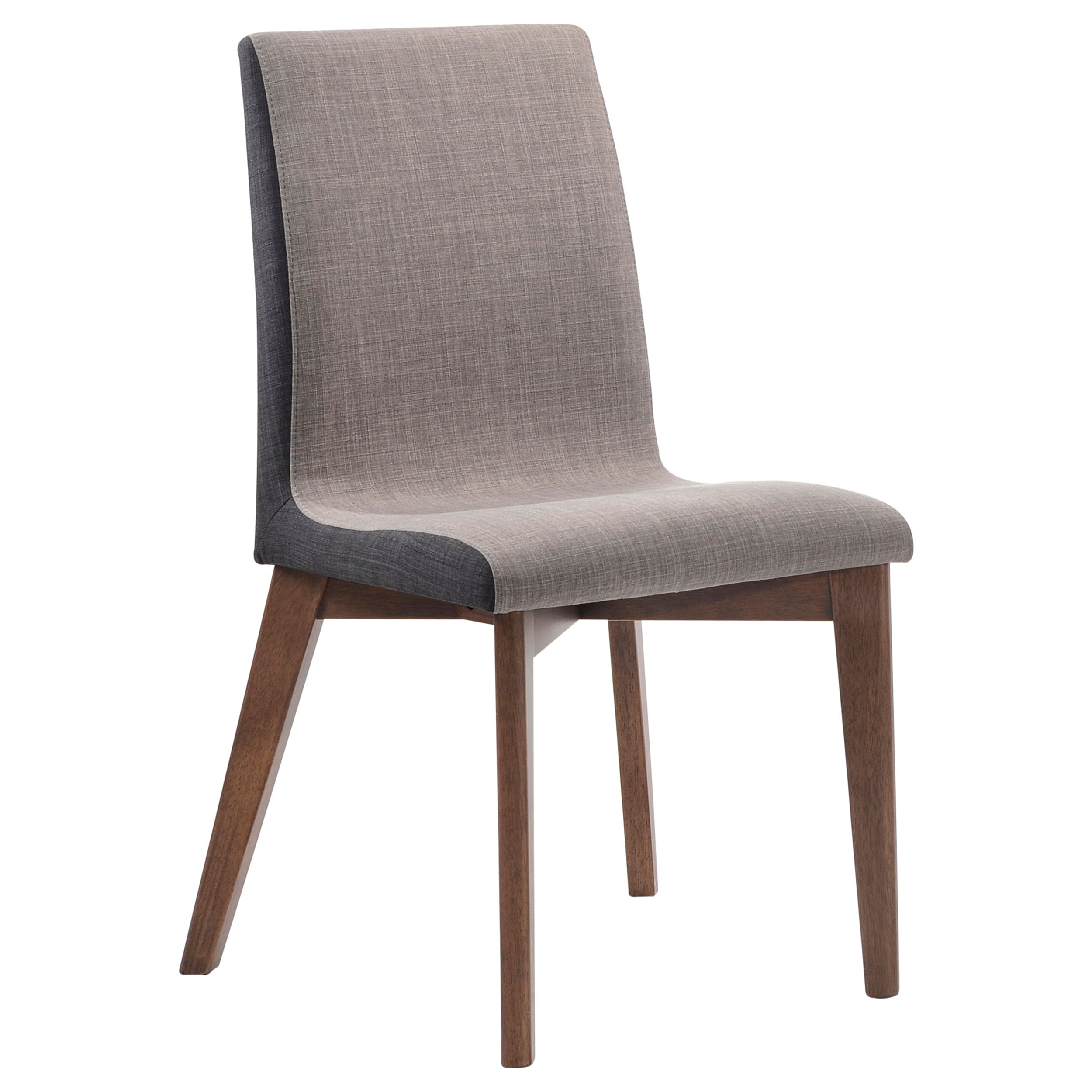 Coaster Redbridge Upholstered Side Chairs Grey and Natural Walnut (Set of 2) Default Title