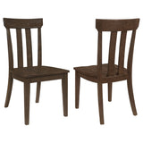 Coaster Reynolds Slat Back Dining Side Chair Brown Oak (Set of 2) Default Title