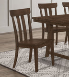 Coaster Reynolds Slat Back Dining Side Chair Brown Oak (Set of 2) Default Title