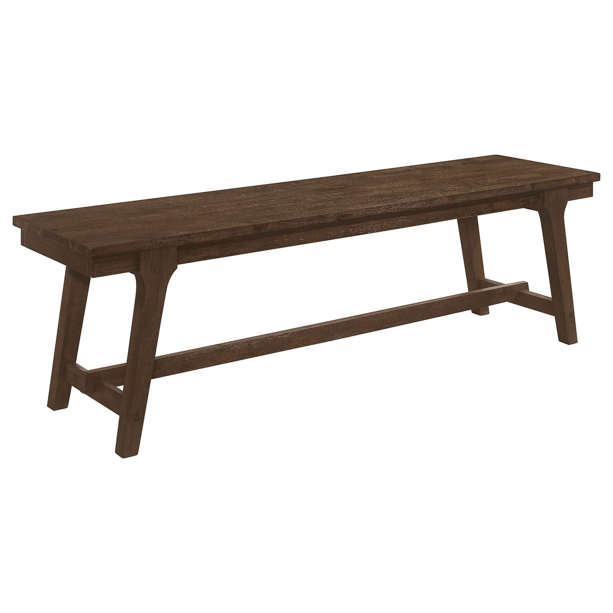 Coaster Reynolds Rectangular Trestle Base Dining Bench Brown Oak Default Title