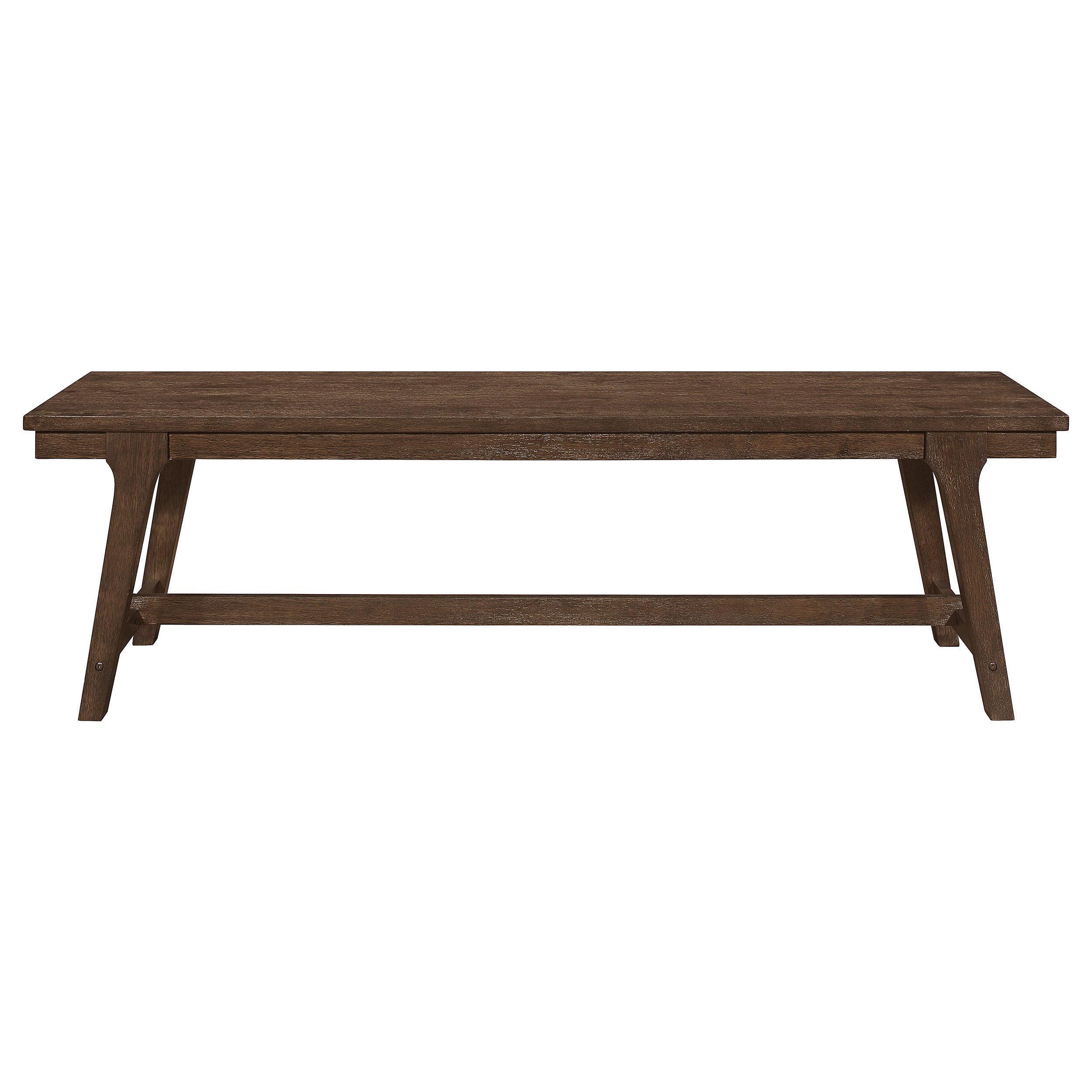 Coaster Reynolds Rectangular Trestle Base Dining Bench Brown Oak Default Title