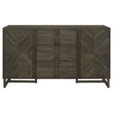 Coaster Kelly 3-drawer Storage Dining Sideboard Server Dark Grey Default Title