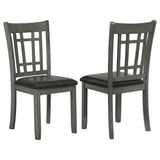 Coaster Lavon Padded Dining Side Chairs Medium Grey and Black (Set of 2) Default Title