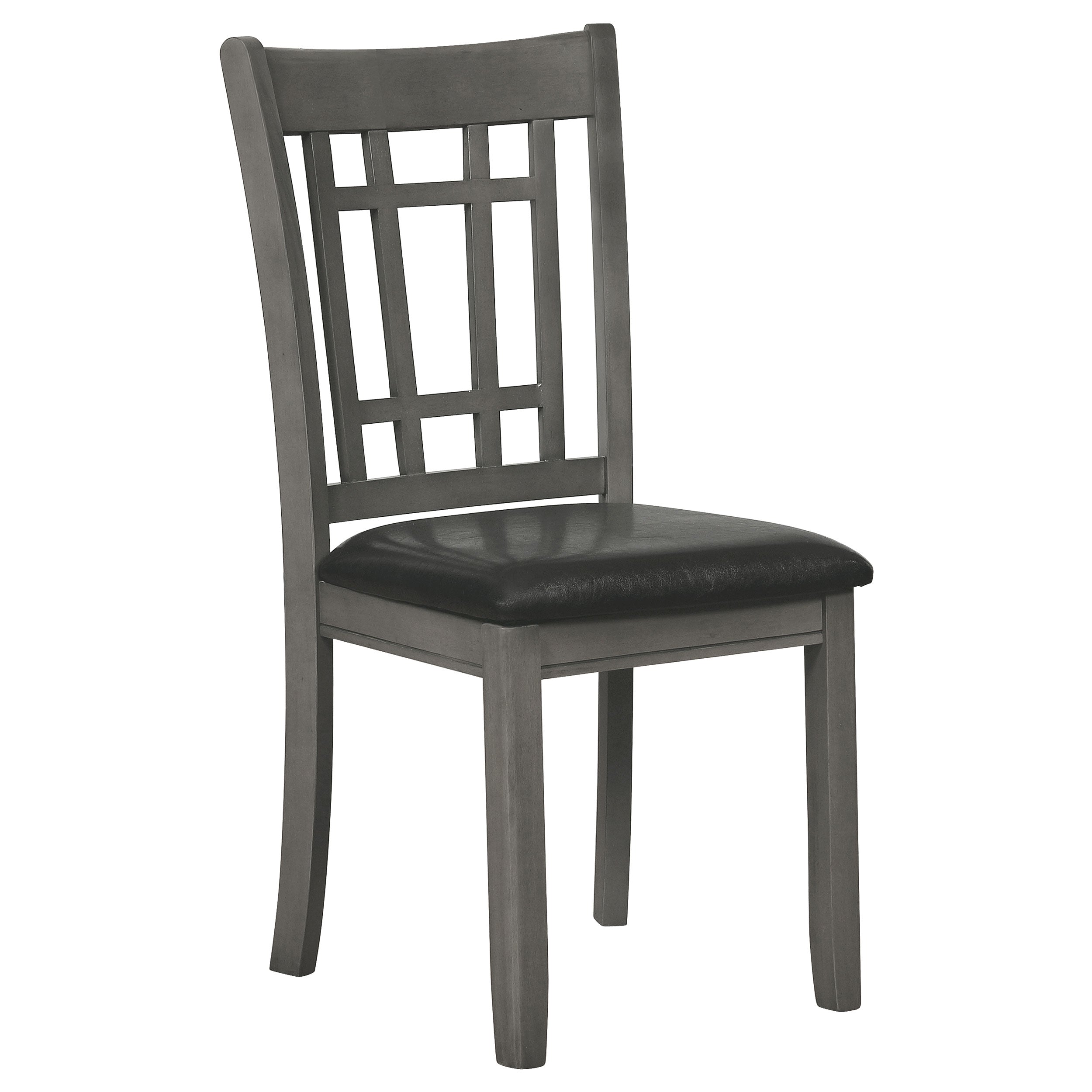 Coaster Lavon Padded Dining Side Chairs Medium Grey and Black (Set of 2) Default Title