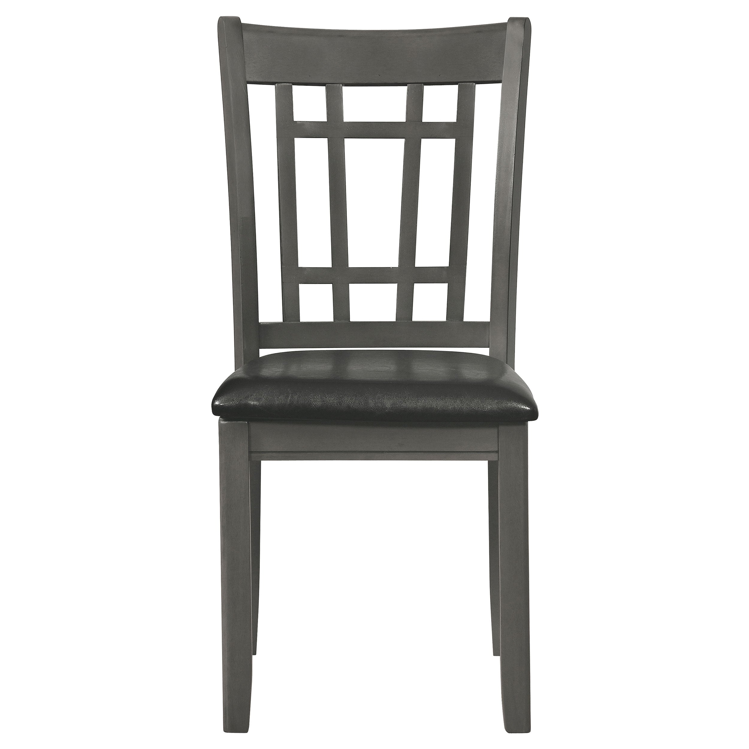 Coaster Lavon Padded Dining Side Chairs Medium Grey and Black (Set of 2) Default Title