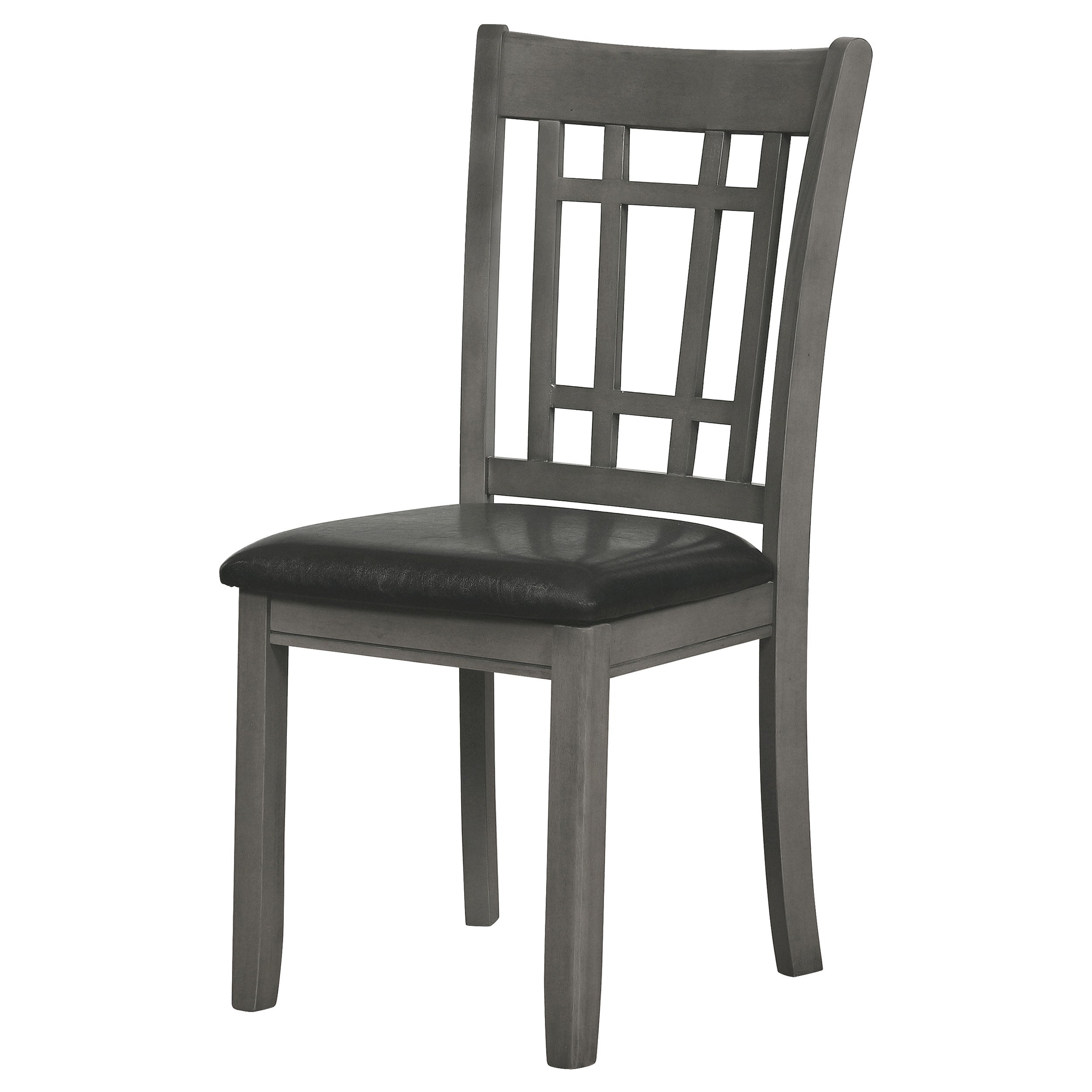 Coaster Lavon Padded Dining Side Chairs Medium Grey and Black (Set of 2) Default Title