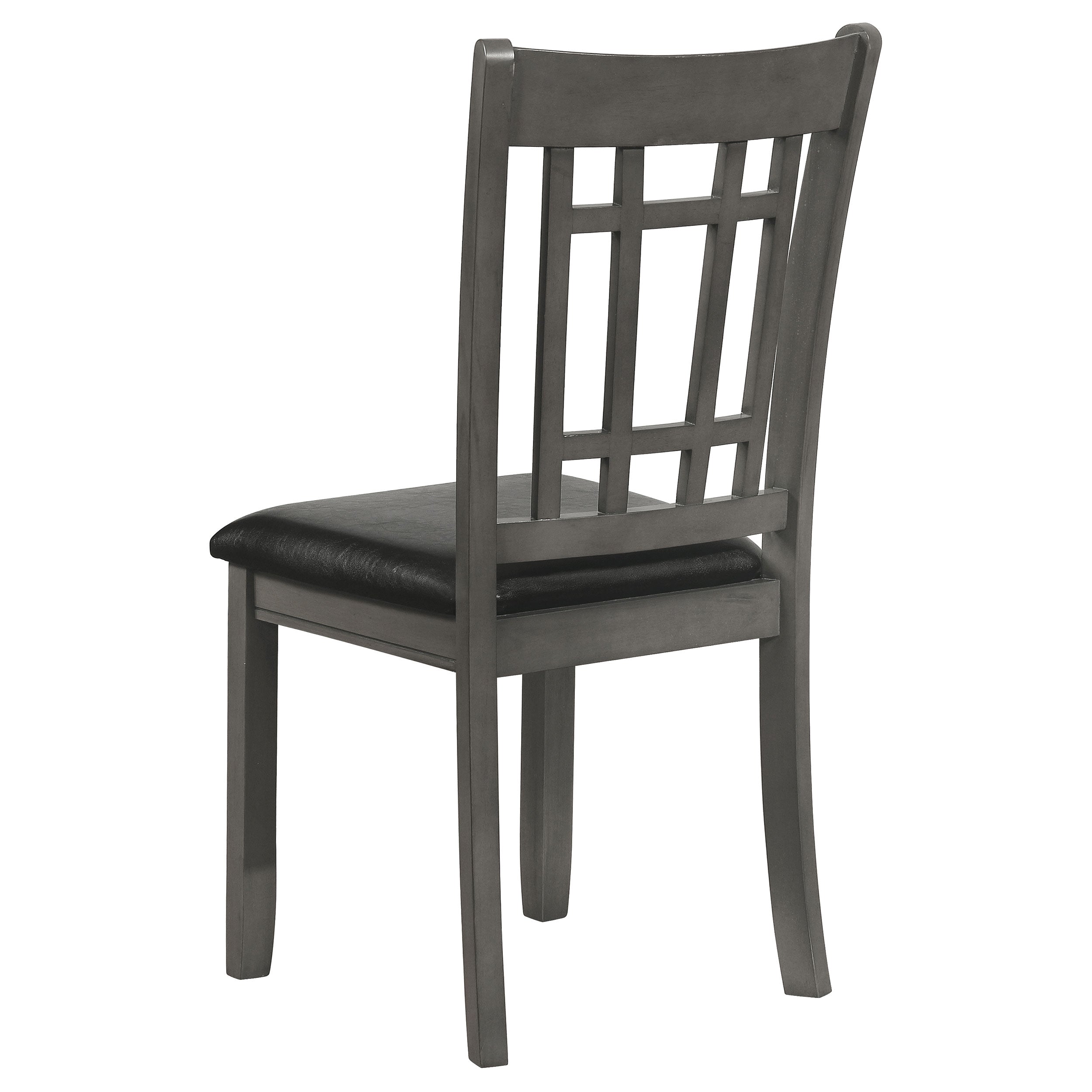 Coaster Lavon Padded Dining Side Chairs Medium Grey and Black (Set of 2) Default Title