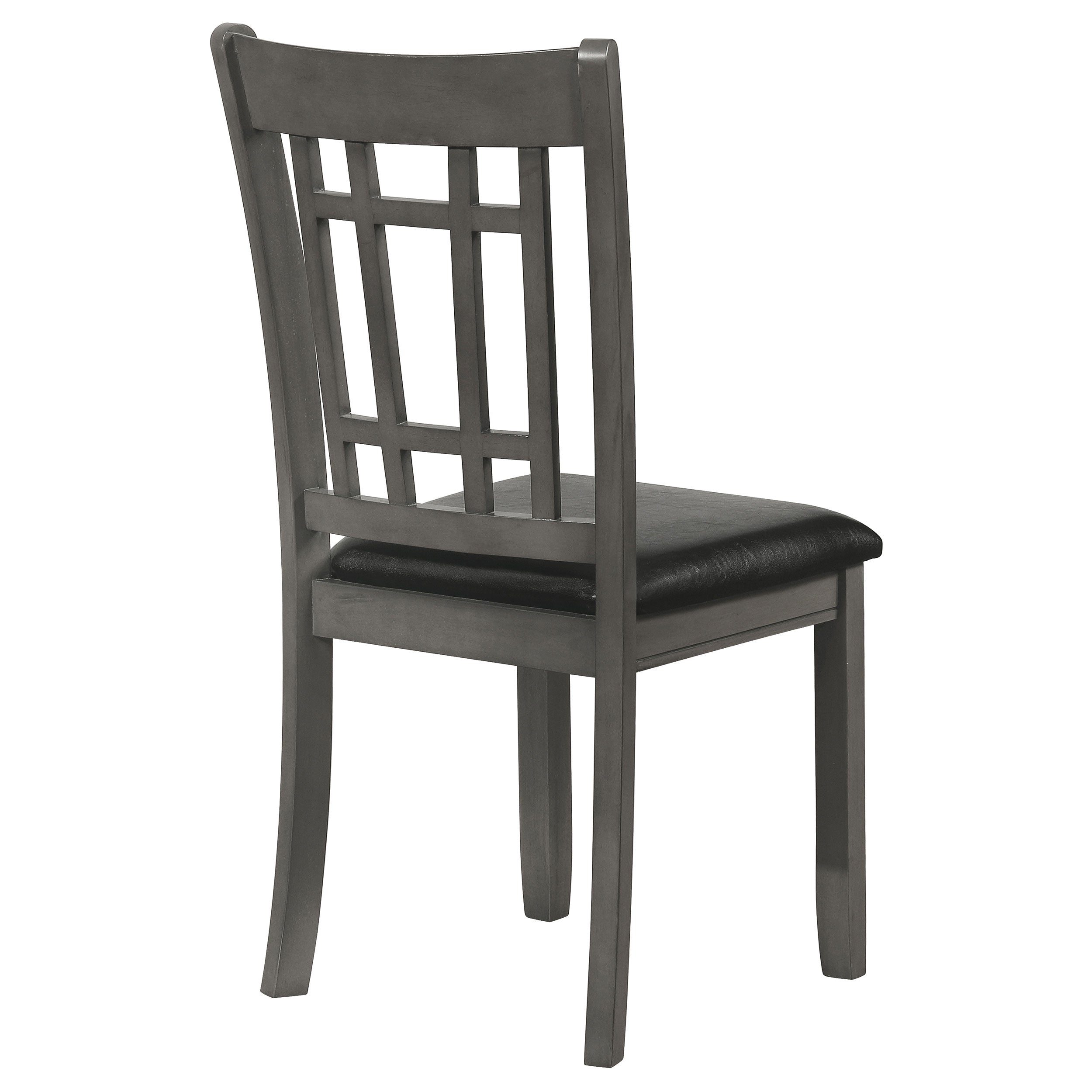 Coaster Lavon Padded Dining Side Chairs Medium Grey and Black (Set of 2) Default Title