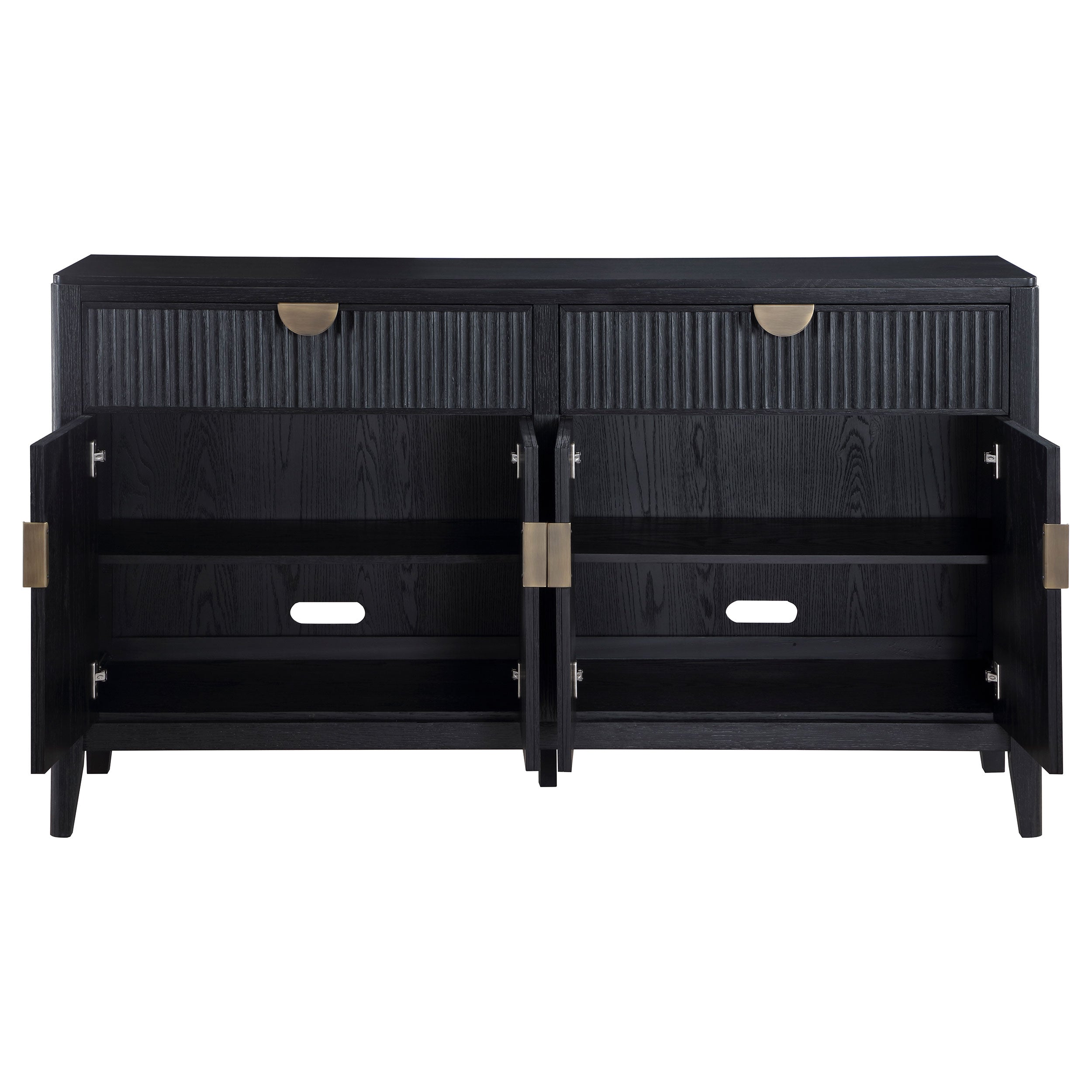 Coaster Brookmead 2-drawer Sideboard Buffet with Storage Cabinet Black Default Title