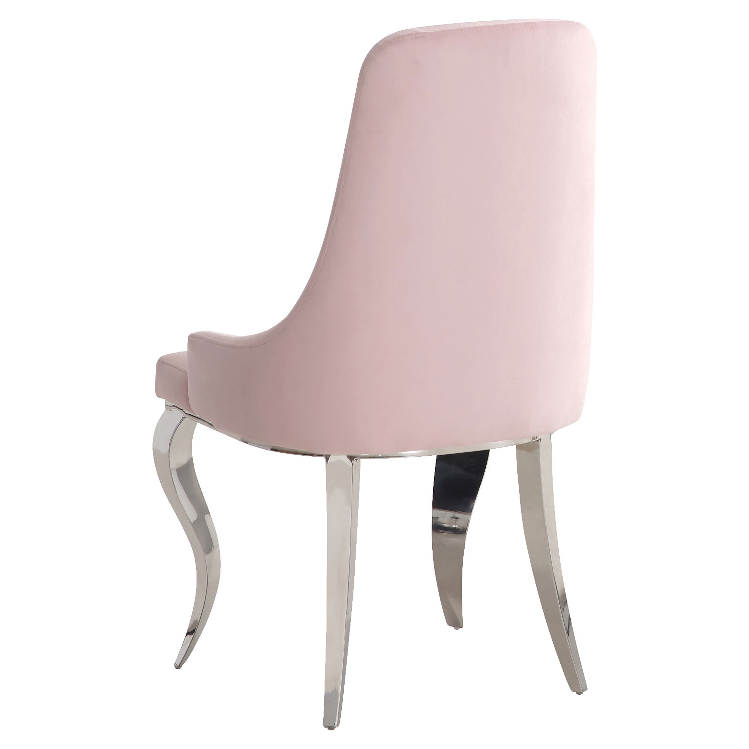 Coaster Antoine Upholstered Demi Arm Dining Side Chairs (Set of 2) Pink