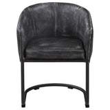 Coaster Banner Upholstered Dining Chair Anthracite and Matte Black Default Title