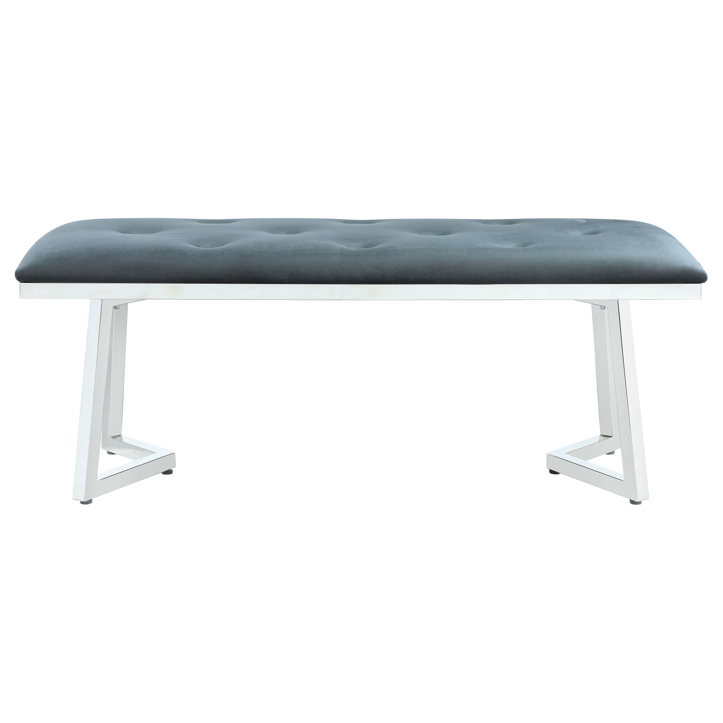 Coaster Beaufort Upholstered Tufted Bench Dark Grey Default Title