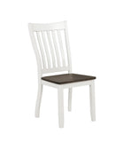 Coaster Kingman Slat Back Dining Chairs Espresso and White (Set of 2) Default Title