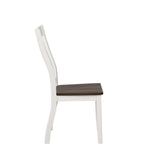 Coaster Kingman Slat Back Dining Chairs Espresso and White (Set of 2) Default Title